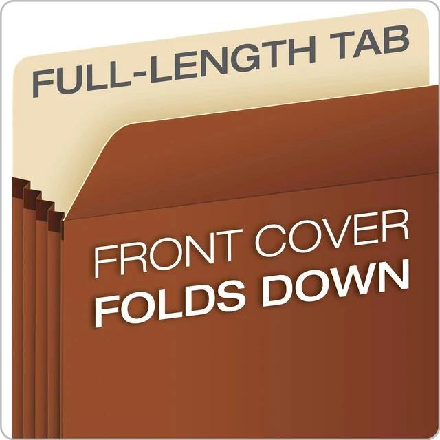 Alt view image 5 of 7 - Expanding File Pockets,Letter Size,File Organizer for School,Home or Office,5.25" Expansion,Reinforced with Dupont Tyvek® Material,Letter Size,Redrope,10 Per Box (1534G-OX),(Pack of 5)