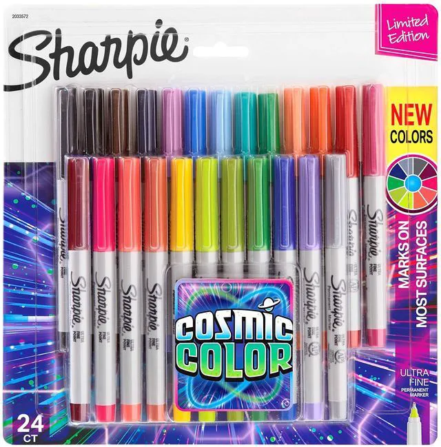 Main image of Permanent Markers, Ultra Fine Point, Cosmic Color, Limited Edition, 24 Count