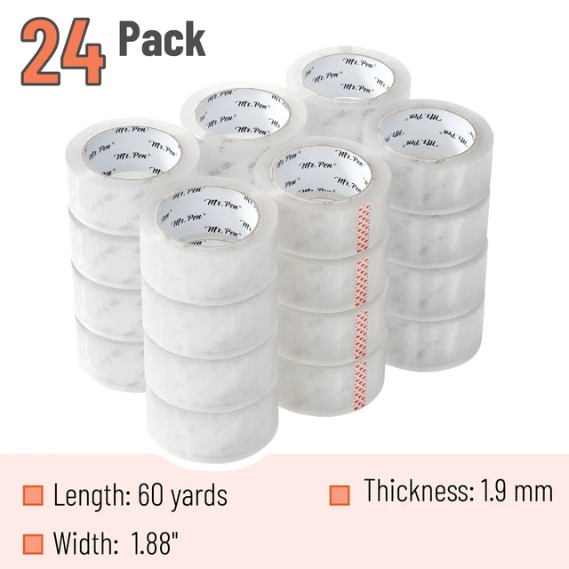 Alt view image 2 of 7 - Packing Tape, 24 Pack, 2 Wide, 60 Yards, Clear Heavy Duty Packing Tape Bulk for Shipping, Packaging, Moving and Storage