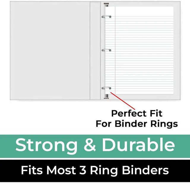 Alt view image 5 of 7 - 900 Sheets Loose Leaf Paper, 6 Pack, College Ruled Filler Paper Bulk Office Filler Paper, 8" x 10.5", 3 Hole Punched, 150 Sheets/Pack, College Ruled Notebook Paper for Binder, White