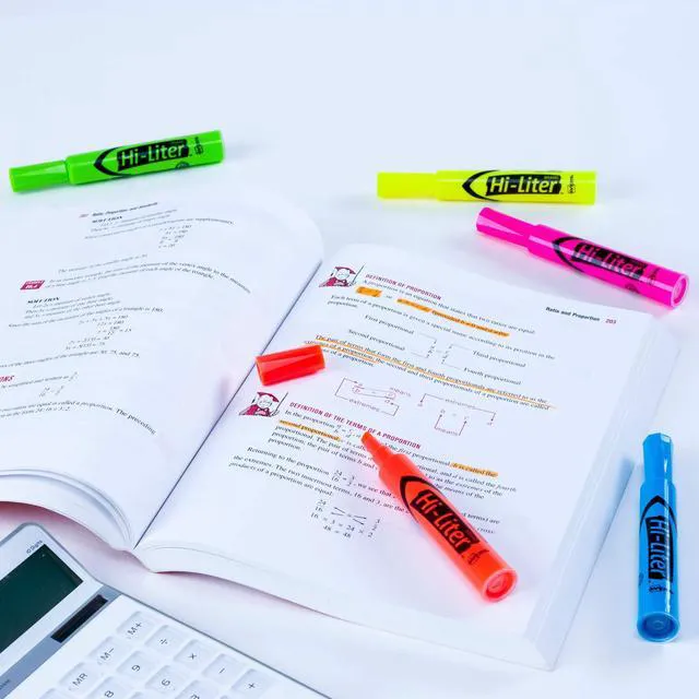 Alt view image 7 of 7 - Hi-Liter Desk-Style Highlighters, Chisel Tip, 12 Highlighters, Assorted Colors, 2 Packs (25601)