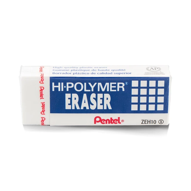 Alt view image 5 of 6 - ® Hi-Polymer Block Eraser, Large, White 6 pack (ZEH10BP3P2)