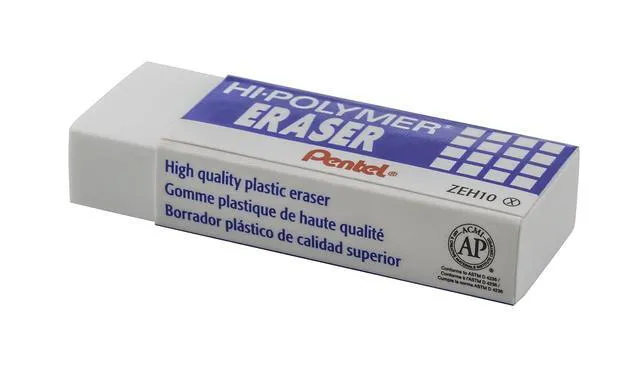 Alt view image 4 of 6 - ® Hi-Polymer Block Eraser, Large, White 6 pack (ZEH10BP3P2)