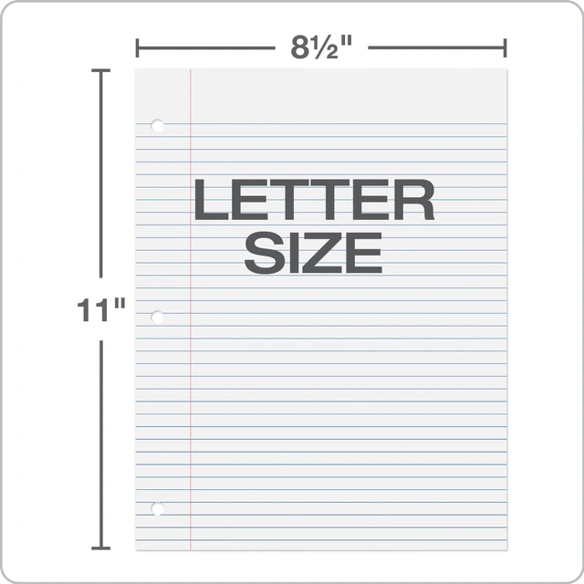 Alt view image 3 of 7 - Loose Leaf Paper, 2000 Sheets, College Rule Filler Notebook Paper, 8-1/2" x 11", 3-Hole Punched Fits 3-Ring Binders, 4 packs of 500 (62331)