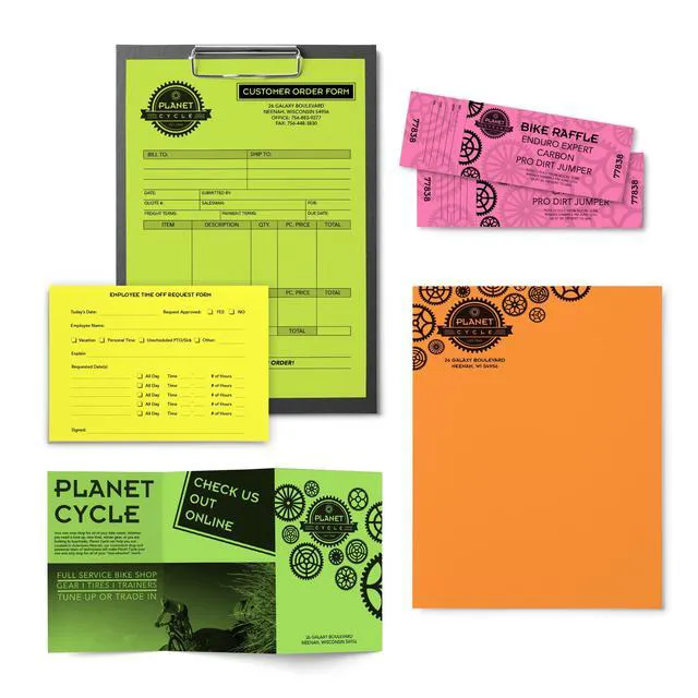 Alt view image 4 of 5 - Bright Color Paper, Astrobrights®, Letter Paper Size, 24 Lb, Assorted Colors, Ream of 500 Sheets (Pack of 2)