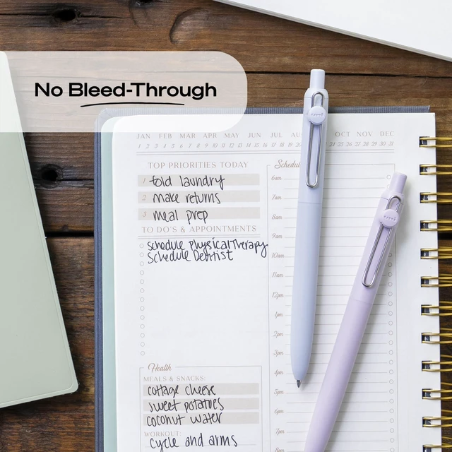 Alt view image 6 of 7 - uniball Zento Gel Pens, Black Ink, 0.7mm Medium Point, 5 Count Retractable, Smooth Writing, Quick-Drying, No Smear, No Bleed, Dawn Barrel Colors