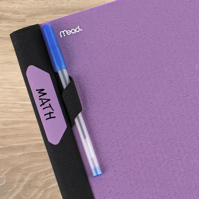 Alt view image 6 of 7 - Advance Spiral Notebook + Study App, 3 Subject, College Ruled Paper, 8-1/2" x 11", 150 Sheets, Spiral Guard, Movable Tabbed Dividers, Amethyst Purple (820060G)