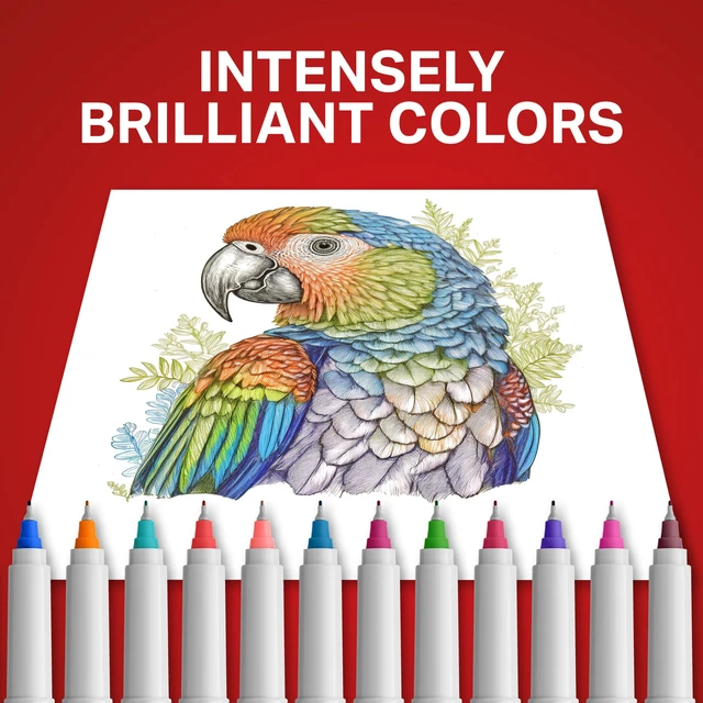 Alt view image 3 of 6 - Color Burst Permanent Markers, Ultra-Fine Tip, 24 Count - Writing, Drawing, Arts & Crafts, Teacher Supplies