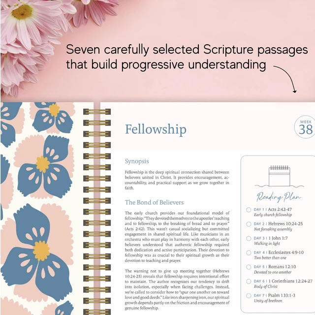 Alt view image 6 of 7 - Official in a Year Essentials Bundle Study Guide (Floral) 365-Day Reading Plan, Study Guide, Highlighters, Pens & Sticky Notes, Bible Study Journaling Kit for Any Translation