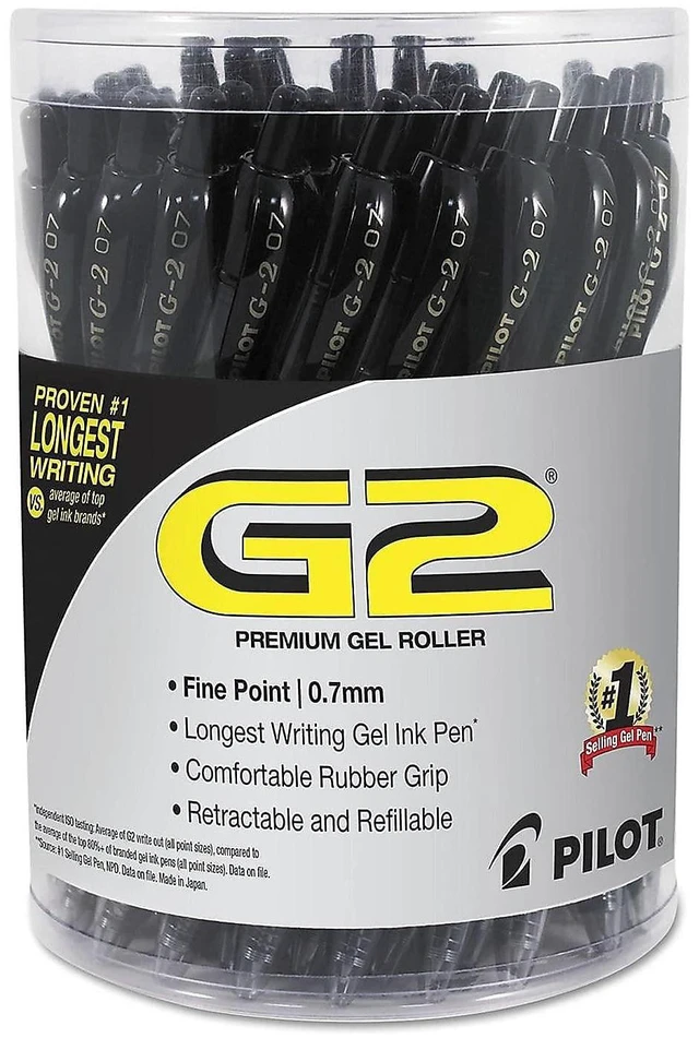 Alt view image 2 of 5 - G2 Premium Gel Roller Pen, Retractable and Refillable, Fine Point 0.7 mm, Black Ink, 36 Count