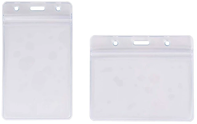 Alt view image 6 of 6 - Vertical ID Card Name Tag Badge Holder with Waterproof Type Resealable Zip (Vertical Id, 100 Pcs)