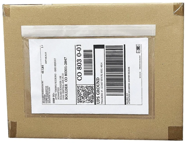Main image of (1200 Pack) Clear 9.5'' x 6.7'' Packing List Envelopes, Adhesive Shipping Label Pouches/Sleeves, Easily Fits Half of Letter-Size Paper