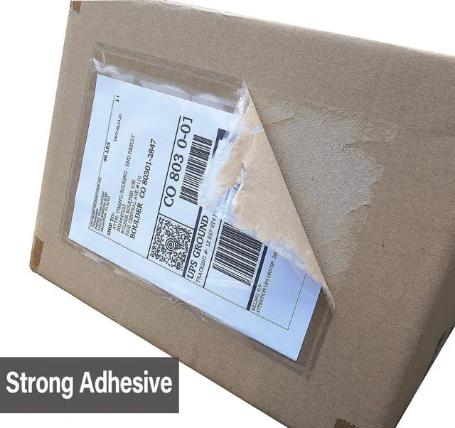 Alt view image 4 of 6 - (1200 Pack) Clear 9.5'' x 6.7'' Packing List Envelopes, Adhesive Shipping Label Pouches/Sleeves, Easily Fits Half of Letter-Size Paper