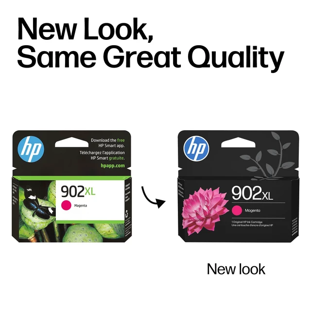 Alt view image 3 of 7 - 902XL Magenta High-Yield Ink Cartridge | Works with OfficeJet 6950, 6960, Pro 6960, 6970 Series | T6L87AN
