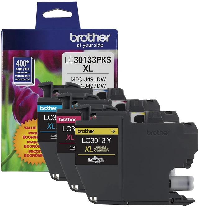 Main image of High-Yield Color Printer Ink Cartridges LC3013 3-Pack for Work Smart Series - Professional Grade Ink for MFC-J491DW, J497DW, J690DW, J895DW - Up to 400 Pages per Cartridge