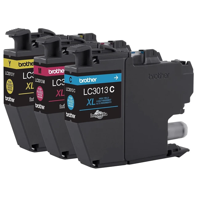 Alt view image 3 of 7 - High-Yield Color Printer Ink Cartridges LC3013 3-Pack for Work Smart Series - Professional Grade Ink for MFC-J491DW, J497DW, J690DW, J895DW - Up to 400 Pages per Cartridge