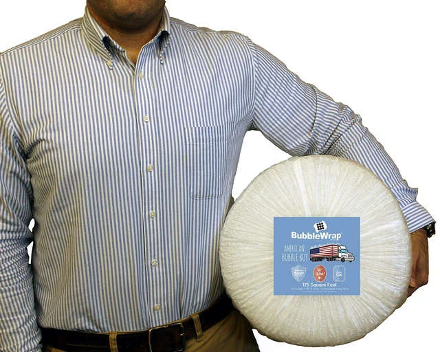 Alt view image 2 of 3 - Bubble Wrap Roll 175', small bubble wrap 3/16 cushioning, 175ft perforated Every 12" Made in the USA by for packing, moving, wrapping of glassware, dishes, furniture and more!