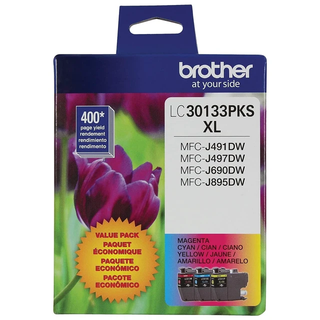 Alt view image 6 of 7 - High-Yield Color Printer Ink Cartridges LC3013 3-Pack for Work Smart Series - Professional Grade Ink for MFC-J491DW, J497DW, J690DW, J895DW - Up to 400 Pages per Cartridge
