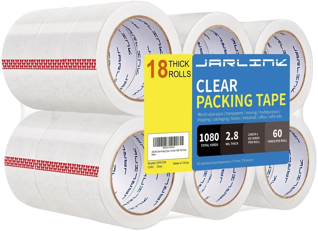Main image of 18 Rolls Clear Packing Tape, Heavy Duty Packaging Tape