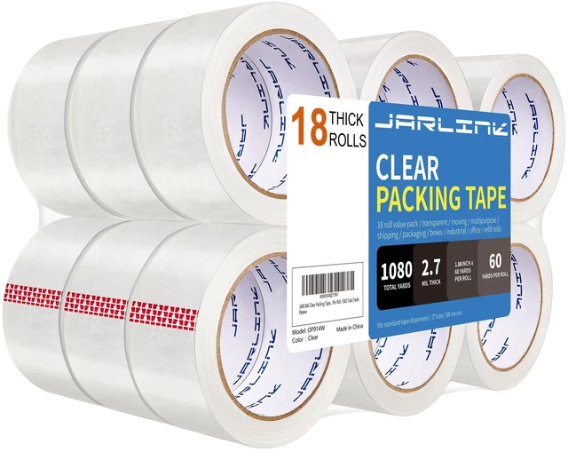 Main image of 18 Rolls Clear Packing Tape, Heavy Duty Packaging Tape