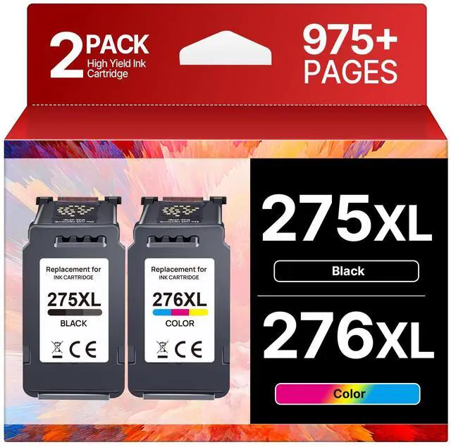 Main image of PG-275XL CL-276XL Replacement for Canon 275 and 276 Ink Cartridges for Canon Ink 275 and 276 275XL 276XL Combo Pack Use to PIXMA TR4720 TS3522 TR4700 TS3722 TS3500 TS3520 TS3720 TR4722 (2 Pack)