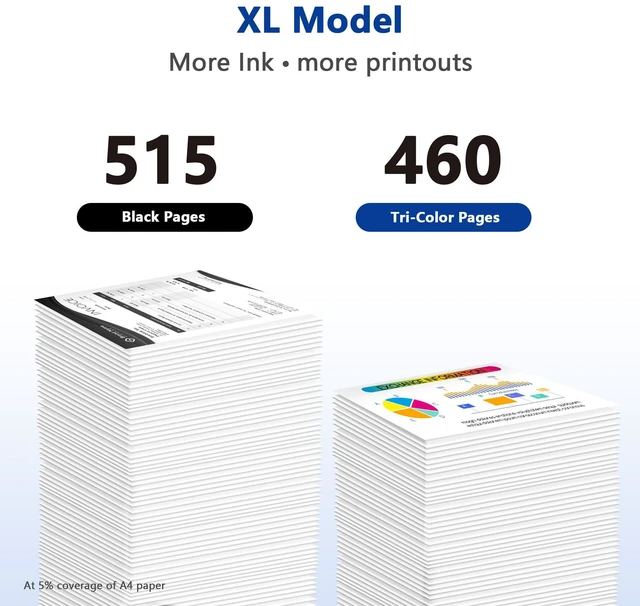 Alt view image 3 of 6 - PG-275XL CL-276XL Replacement for Canon 275 and 276 Ink Cartridges for Canon Ink 275 and 276 275XL 276XL Combo Pack Use to PIXMA TR4720 TS3522 TR4700 TS3722 TS3500 TS3520 TS3720 TR4722 (2 Pack)