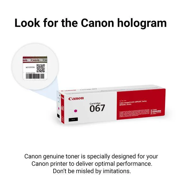 Alt view image 5 of 6 - Genuine 067 Magenta Toner Cartridge Compatible with LBP633Cdw, LBP632Cdw, MF652Cdw, MF653Cdw, MF654Cdw, MF656Cdw