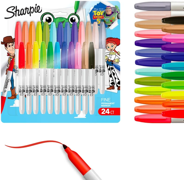 Main image of Permanent Markers, Toy Story 5 Packaging, Assorted, Fine Point, 24 Count