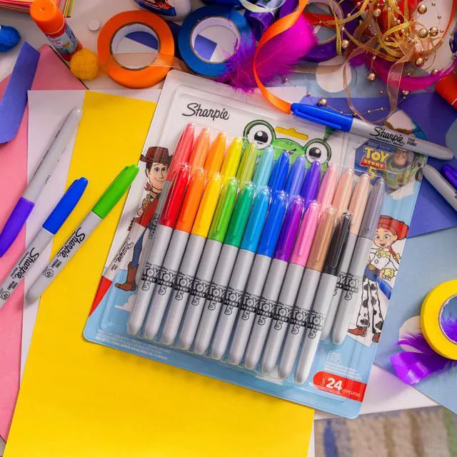 Alt view image 6 of 7 - Permanent Markers, Toy Story 5 Packaging, Assorted, Fine Point, 24 Count