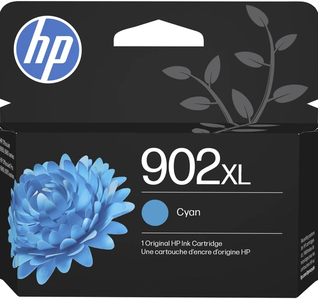 Main image of 902XL Cyan High-Yield Ink Cartridge | Works with OfficeJet 6950, 6960, Pro 6960, 6970 Series | T6L86AN