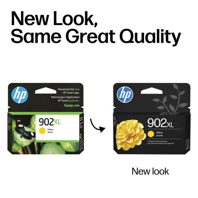Alt view image 3 of 7 - 902XL Yellow High-Yield Ink Cartridge | Works with OfficeJet 6950, 6960, Pro 6960, 6970 Series | T6L86AN