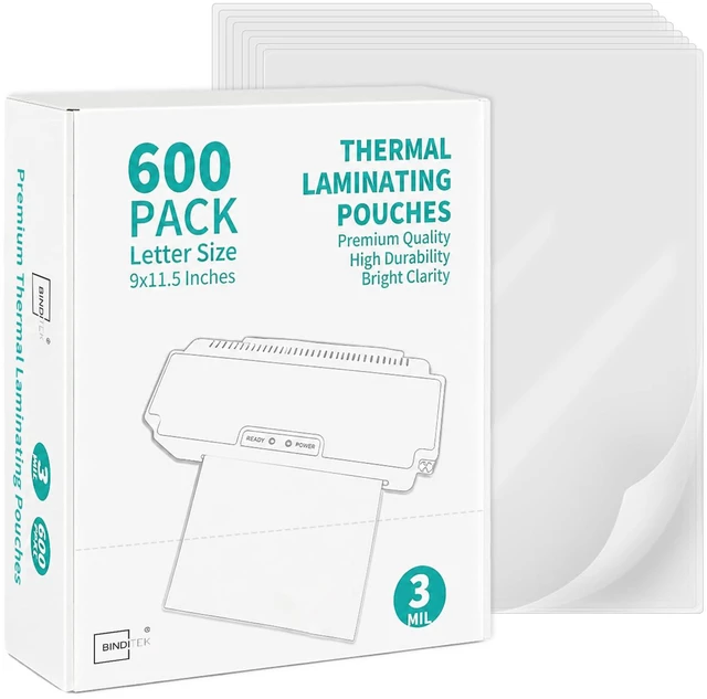 Main image of 3 Mil Thermal Laminating Pouches, 9x11.5 Inches, 600 Pack, Glossy Laminating Sheets for Letter Size, Hold 8.5 x 11 Inches, Ultra Clear, Glossy, Heat Seal, School Office Supplies