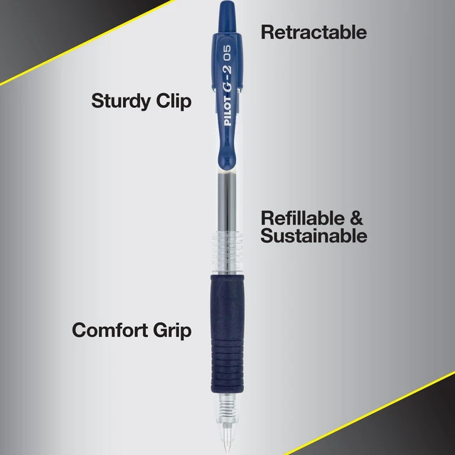 Alt view image 4 of 6 - G2 Premium Rolling Ball Gel Pens, 0.5mm, Navy Blue Ink, 12-Pack