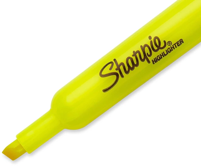 Alt view image 3 of 6 - Tank Style Highlighters, Chisel Tip, Fluorescent Yellow, 24 Count