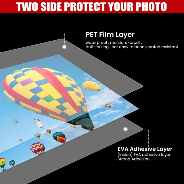 Alt view image 3 of 7 - Thermal Laminating Pouches,150 Pack Laminating Sheets, 5 Mil 9 x 11.5 Inches Lamination Sheet Paper for Laminator, Round Corner Letter Size, Office and School Supplies