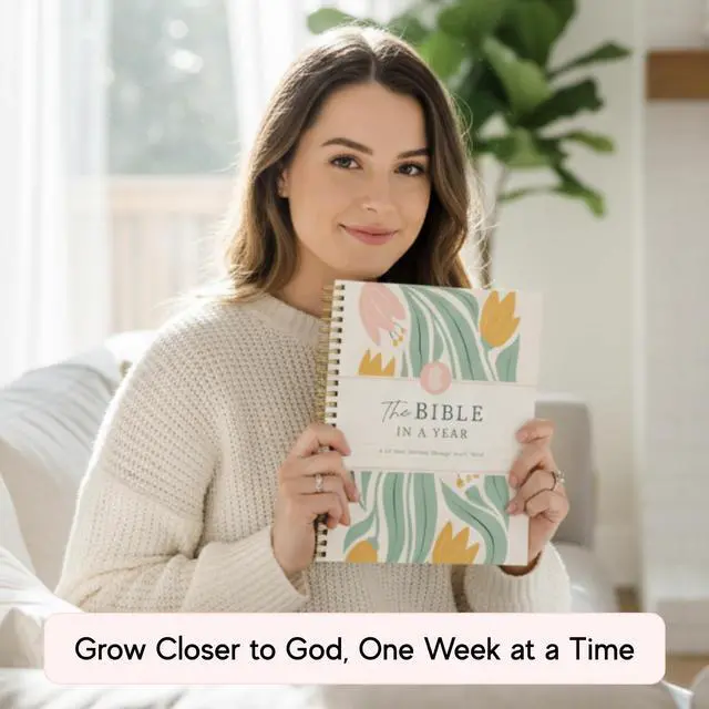 Alt view image 2 of 7 - Official in a Year, 52 Week Bible Study Guide (Floral) 52-Week Guided Reading Plan, Daily Devotional & Bible Study Journal for Women, Adults & Teens, Wide Margins for Notes, 8.5x11