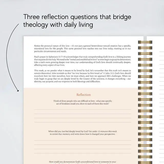 Alt view image 4 of 7 - Official in a Year, 52 Week Bible Study Guide (Floral) 52-Week Guided Reading Plan, Daily Devotional & Bible Study Journal for Women, Adults & Teens, Wide Margins for Notes, 8.5x11