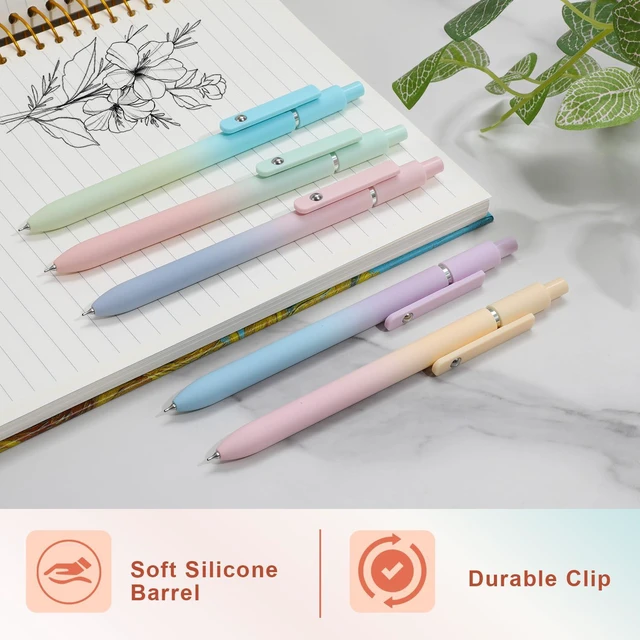 Alt view image 2 of 6 - 10pcs Gel Pens Black Ink Medium Point 0.7mm Pens Smooth Writing High-End Series Cute Pens for Journaling Note Taking, Office School Supplies Gifts for Women and Men