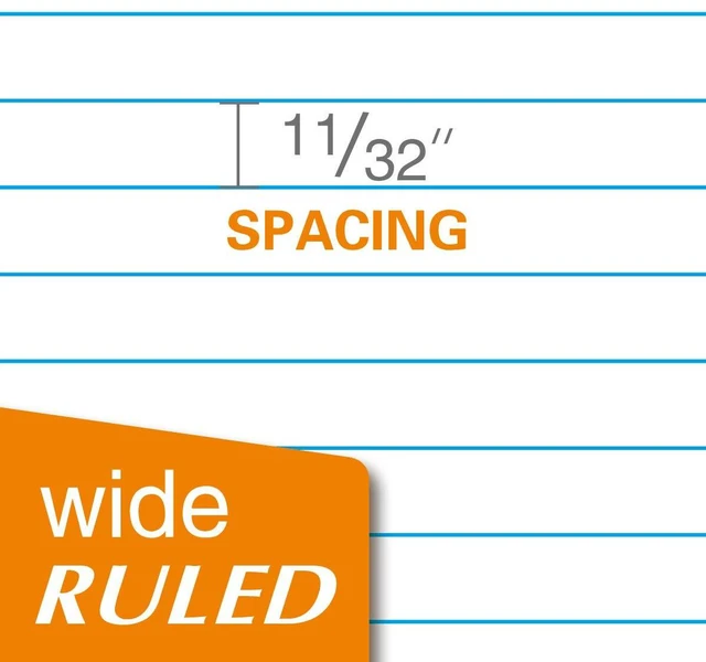 Alt view image 6 of 7 - loose Leaf Paper Filler Paper 1800 Sheets 8"x10.5",Wide Ruled, 3-Hole Punched for 3-Ring Binders, Carton of 12pack