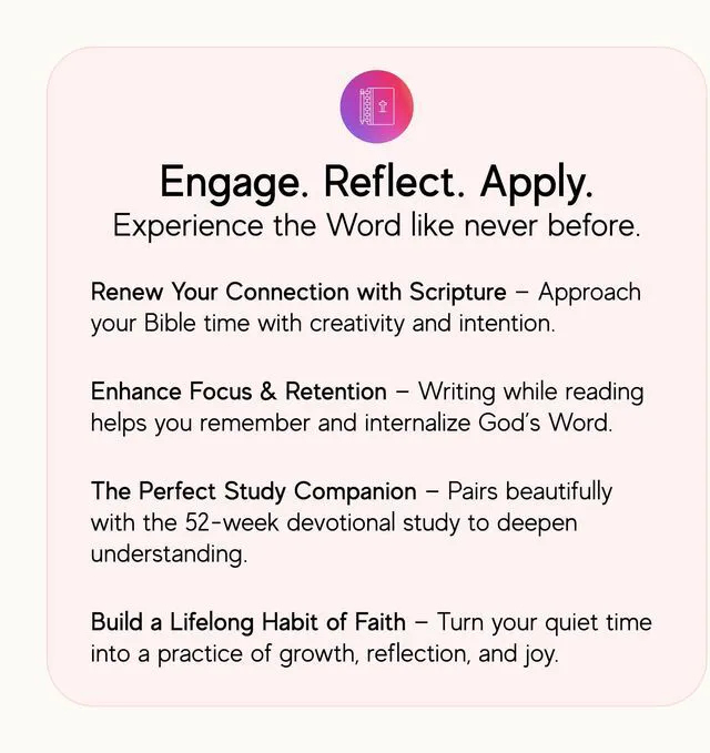 Alt view image 7 of 7 - Official in a Year, 52 Week Bible Study Guide (Floral) 52-Week Guided Reading Plan, Daily Devotional & Bible Study Journal for Women, Adults & Teens, Wide Margins for Notes, 8.5x11
