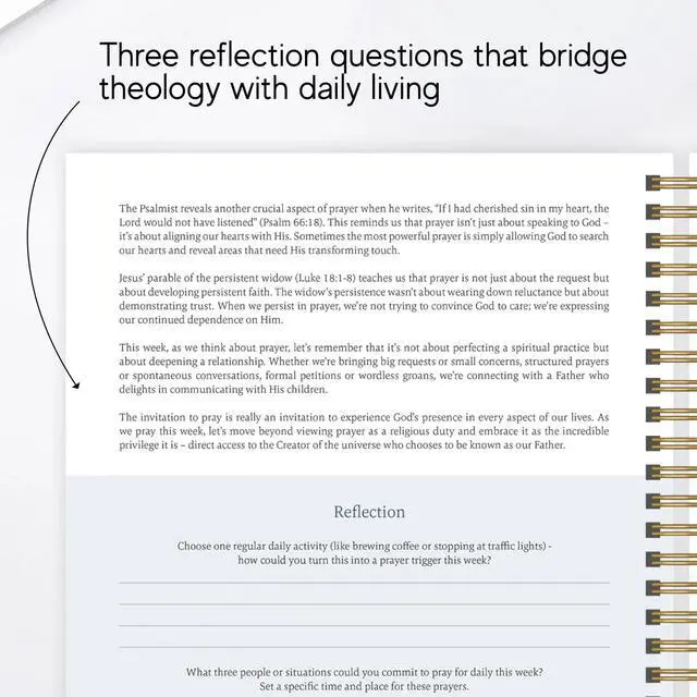 Alt view image 4 of 7 - Official in a Year, 52 Week Bible Study Guide (Mountains) 52-Week Guided Reading Plan, Daily Devotional & Bible Study Journal for Adults & Teens, Wide Margins for Notes, 8.5x11