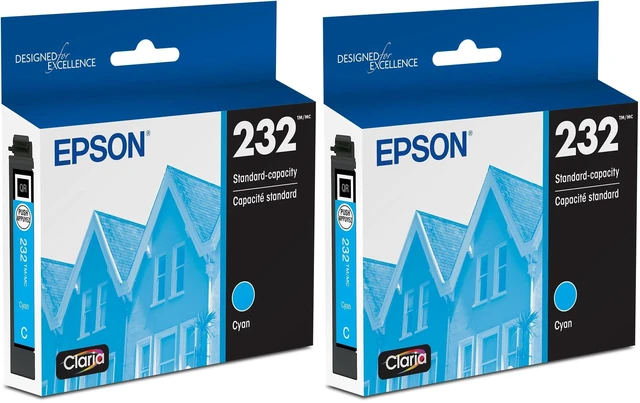 Main image of T232 Cyan Ink Cartridge, Standard Capacity (Pack of 2)
