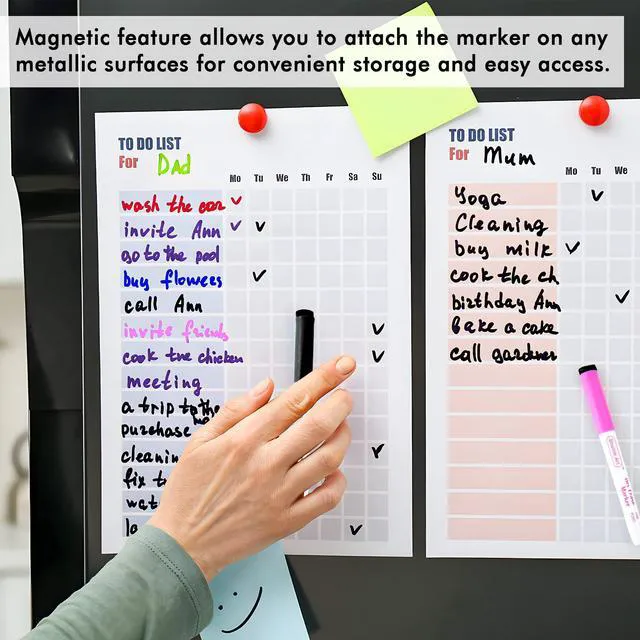 Alt view image 7 of 7 - 20 Pack Dry Erase Markers 17 Colors Plus 3 Black Fine Tip Smooth Fine-Point Writing, Clean Dry Wipe Ink, Non-toxic Low-Odor, Perfect for Whiteboards, Classroom & Office Daily Use