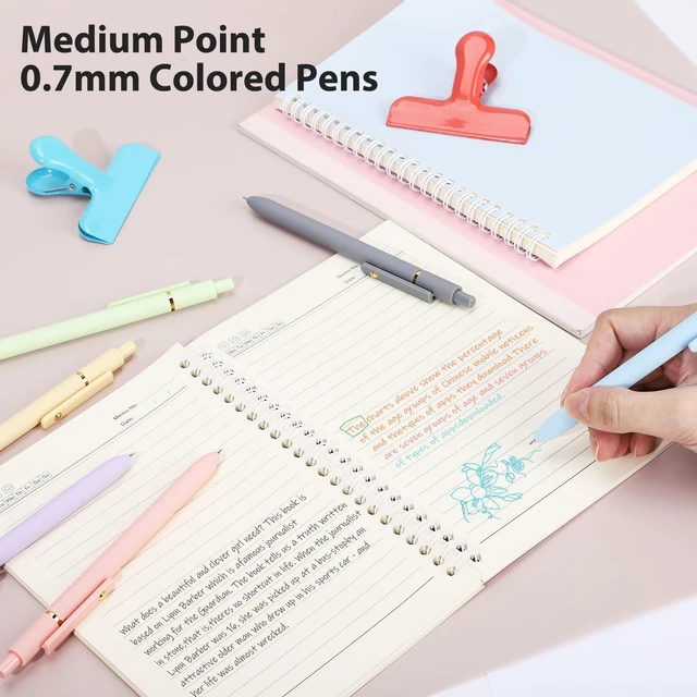 Alt view image 4 of 7 - Colored Gel Pens 24 Pack 0.7mm Medium Point Pens for Journaling Quick-Dry Ink, Smooth Writing Colorful Pens for Note Taking, Doodling, Aesthetic Office School Supplies, Gifts for Women Men