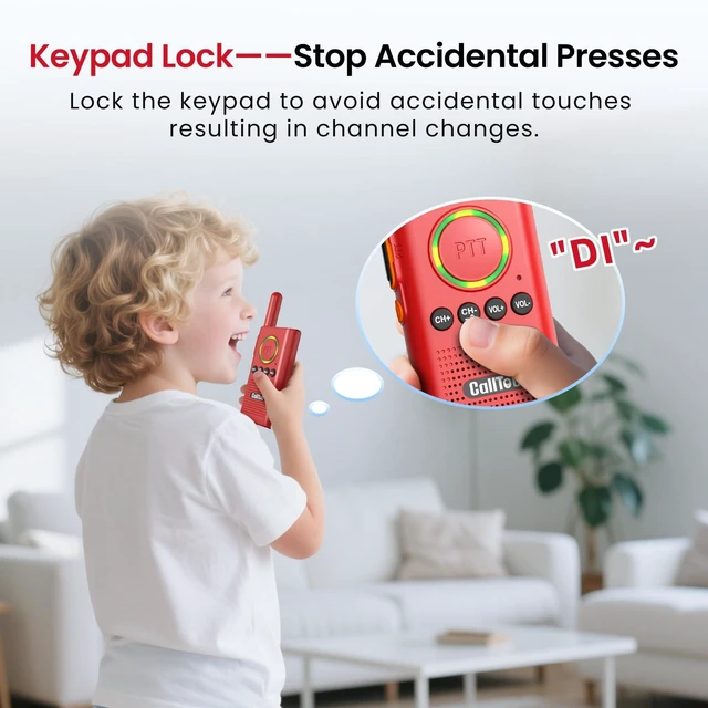 Alt view image 5 of 7 - Caregiver Pager Wireless Alert Button Home Wireless Intercom System Easy Use, Red Walkie Talkies for Seniors Long Range Room Intercoms 2 Way Radio for Elderly/Patient/Adults/Home/Office