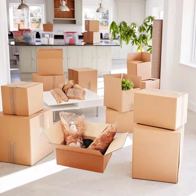 Alt view image 7 of 7 - Honeycomb Packing Paper for Moving, Protective Wrapping Paper 12" x 400ft kraft paper cushions glass, dishes, ceramics and gifts for Small Business & Fragile Items Moving Home Essentials