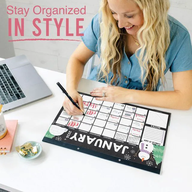 Alt view image 2 of 7 - Large Teacher Desk Calendar 2026-2027 - Desktop Calendar 2026 18-Month Academic Desk Calendars for School, Home & Office, Cute Classroom Must Haves, Back to School Teacher Gifts