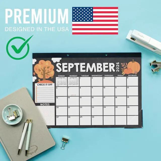 Alt view image 4 of 7 - Large Teacher Desk Calendar 2026-2027 - Desktop Calendar 2026 18-Month Academic Desk Calendars for School, Home & Office, Cute Classroom Must Haves, Back to School Teacher Gifts