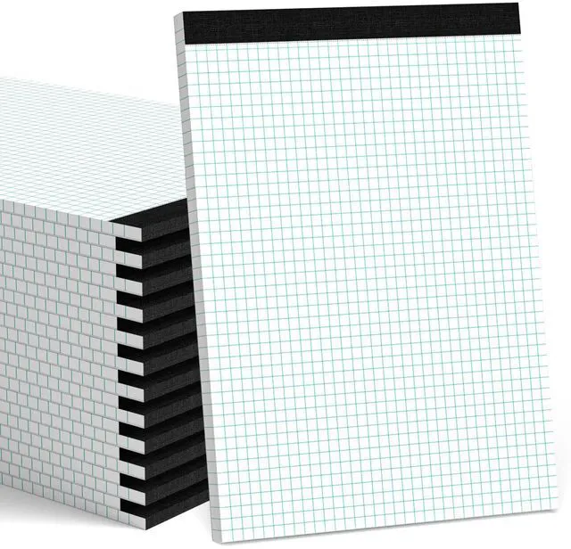 Main image of 24 Pack Graph Paper Pad 8.5 x 11, 4x4 Graph Ruled, Grid Paper Pad 8-1/2x11 Blueprint Quadrille Pad, Easy Tears Off, Grid Pad Notebook 8.5 x 11, White 70 GSM Graft Paper, 30 Sheets/Pad