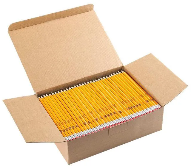 Main image of Wood-Cased #2 HB Pencils Bulk, 320 Count, Pre-sharpened Box of Number 2 Pencils, Yellow, School Pack